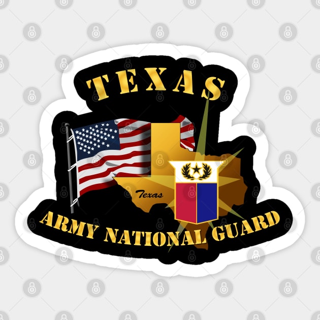 Texas - ARNG w Flag Sticker by twix123844